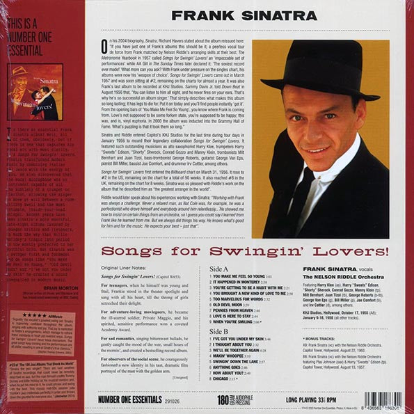Frank Sinatra - Songs for Swingin' Lovers! (+2 bonus tracks) (ltd. ed.) (180g)