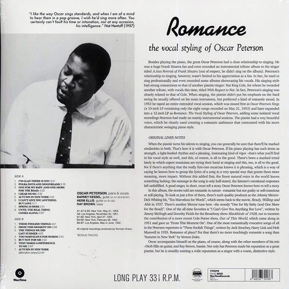 Oscar Peterson - Romance: The Vocal Styling Of Oscar Peterson (+2 bonus tracks) (ltd. ed.) (180g)