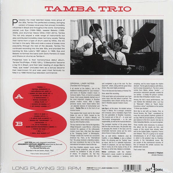 Tamba Trio - Tamba Trio (+6 bonus tracks) (ltd. ed.) (180g)