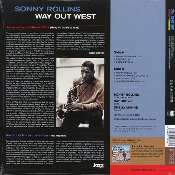 Sonny Rollins - Way Out West (+bonus track) (ltd. ed.) (180g) (red vinyl)