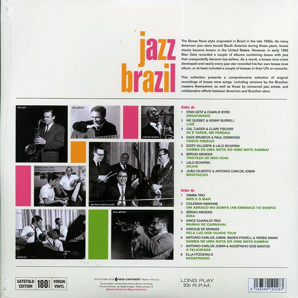 Stan Getz, Charlie Byrd, Cal Tjader, Sergio Mendes, Joao Gilberto, Antonio Carlos Jobim, Etc. - Jazz Brazil (ltd. ed.) (180g)