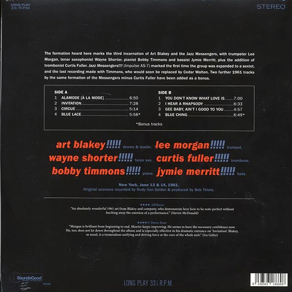 Art Blakey & The Jazz Messengers - Art Blakey & The Jazz Messengers (+2 bonus tracks) (ltd. ed.) (180g)