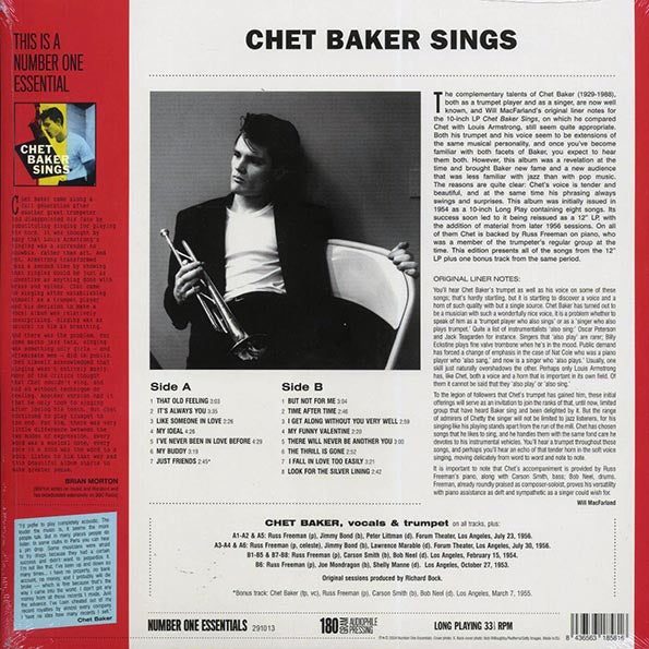 Chet Baker - Chet Baker Sings (+bonus track) (ltd. ed.) (180g)