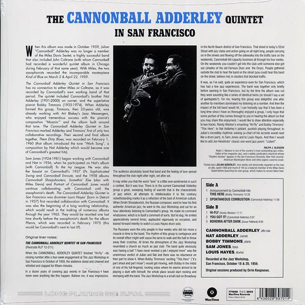 Cannonball Adderley Quintet, Nat Adderley - The Cannonball Adderley Quintet In San Francisco (ltd. ed.) (180g)