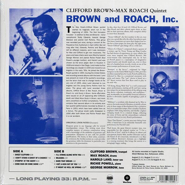 Clifford Brown, Max Roach - Brown And Roach Incorporated (+2 bonus tracks) (ltd. ed.) (180g)