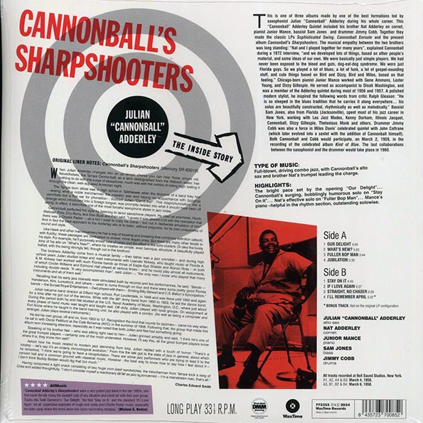 Cannonball Adderley - Cannonball's Sharpshooters (+bonus track) (ltd. ed.) (180g)