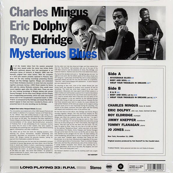 Charles Mingus, Eric Dolphy, Roy Eldridge - Mysterious Blues (+2 bonus tracks) (ltd. ed.) (180g)