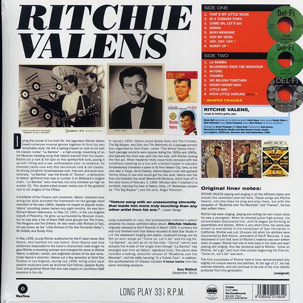 Ritchie Valens - Ritchie Valens (+4 bonus tracks) (ltd. ed.) (180g)