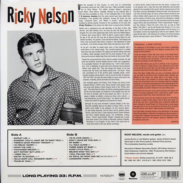 Ricky Nelson - Ricky Nelson (+8 bonus tracks) (ltd. ed.) (180g)