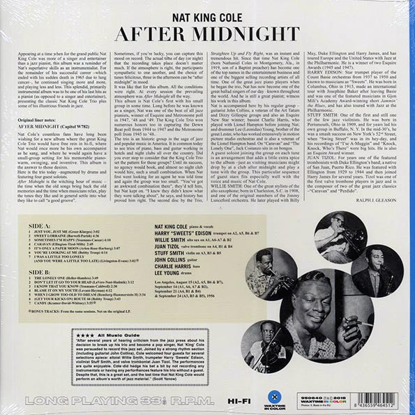Nat King Cole & His Trio - After Midnight (+2 bonus tracks) (ltd. ed.) (180g) (blue vinyl)