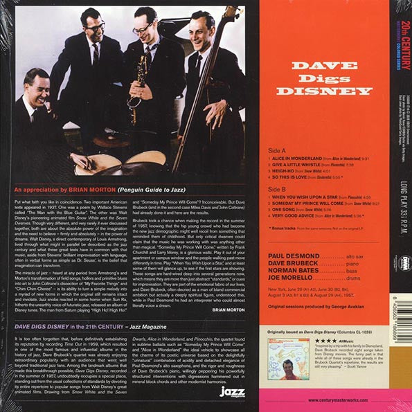 Dave Brubeck Quartet - Dave Digs Disney (+2 bonus tracks) (ltd. ed.) (180g) (red vinyl)