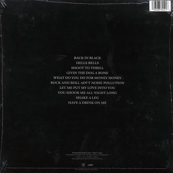AC/DC - Back In Black (50th Anniv. Ed.) (gold vinyl) (remastered)