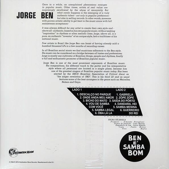 Jorge Ben - E Samba (ltd. 500 copies made) (clear vinyl)