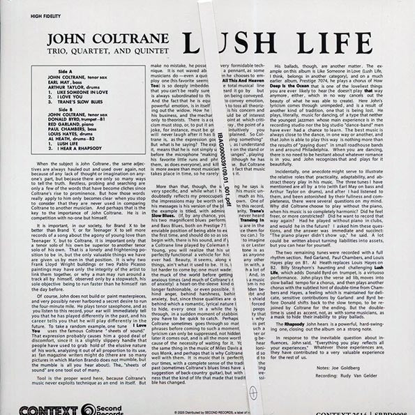 John Coltrane - Lush Life (180g) (blue vinyl)