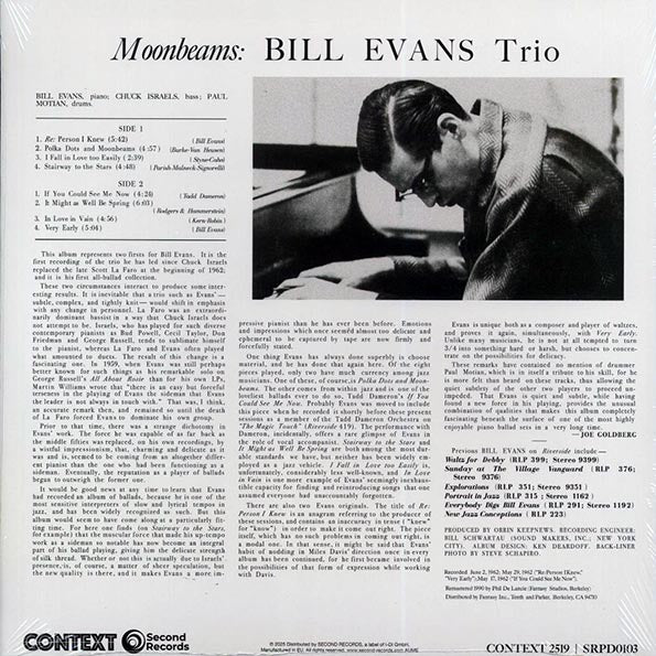 Bill Evans Trio - Moon Beams (180g) (orange vinyl)
