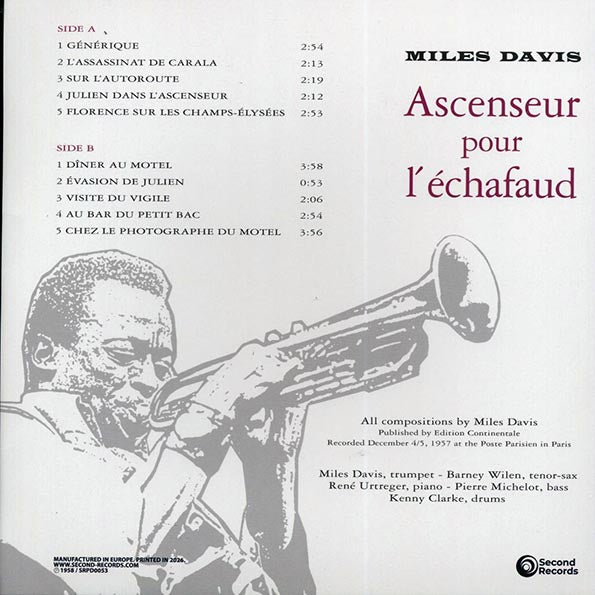 Miles Davis - Ascenseur Pour L'Echafaud: Lift To The Scaffold (180g) (magenta vinyl)