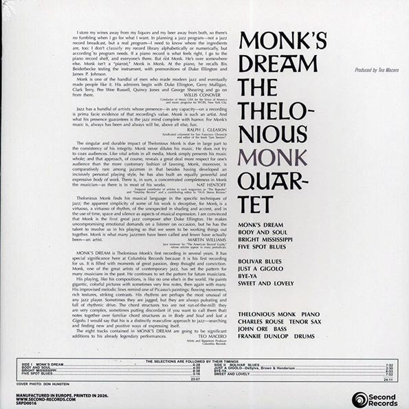 Thelonious Monk Quartet - Monk's Dream (180g)