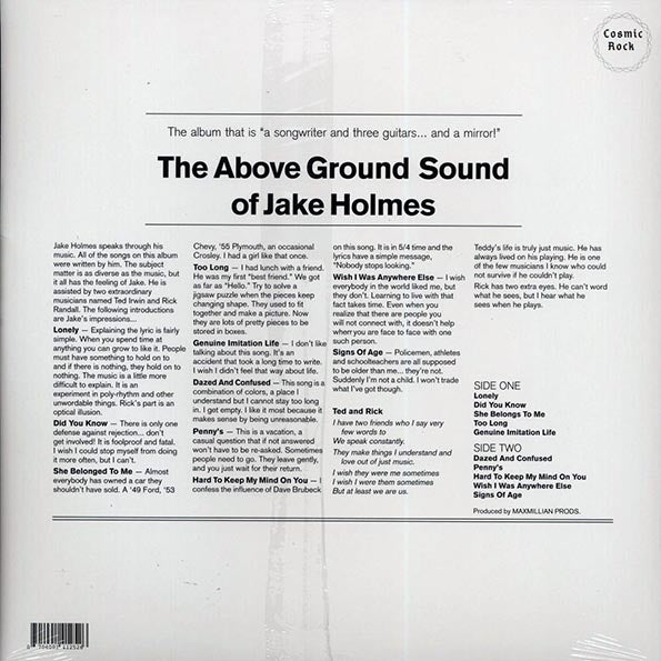Jake Holmes - The Above Ground Sound Of Jake Holmes