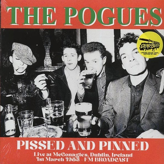 The Pogues Pissed & Pinned Live McGonagles Dublin Ireland 1985 Orange Vinyl Ltd